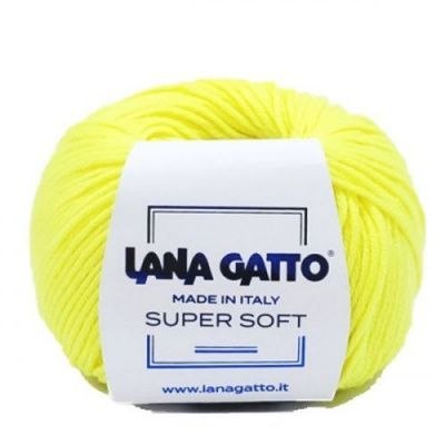 Lana Gatto Super Soft (14471 желтый неон) 100% меринос экстрафайн 50 г/125 м