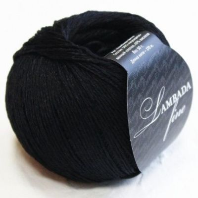 SEAM LAMBADA FINE 17  черный 55% мерсеризованный хлопок 45% вискоза; 170м/50г